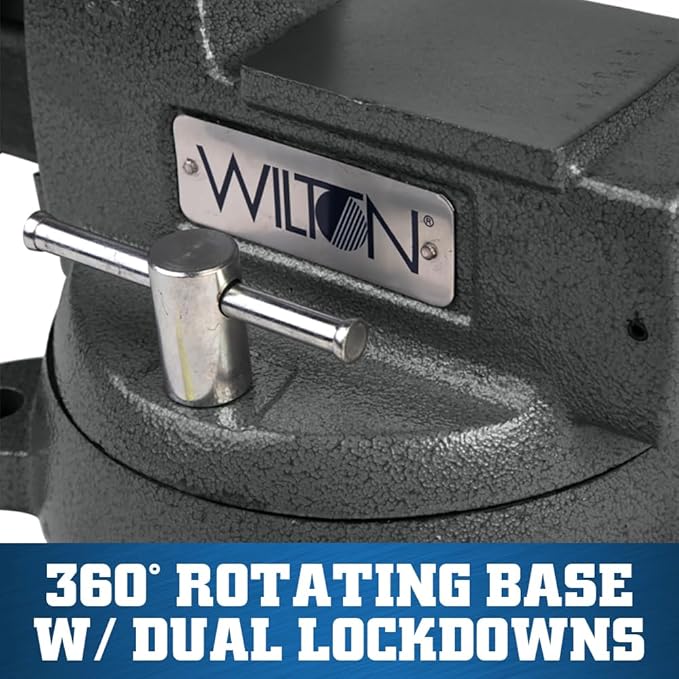 Wilton Mechanics Bench Vise, 5" Jaw Width, 5-1/4" Jaw Opening, 3-3/4" Throat (Model 745)