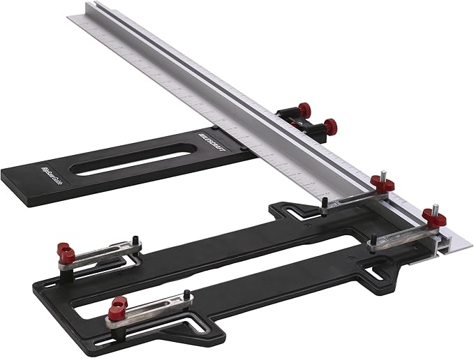 Milescraft 1404 Rip Saw Guide – Circular Saw Edge Guide. Straight Cutting Jig. Rip & Cross Cut Large Sheets. Sidewinder and Worm Drive Saws. 24inch Edge Range. All-Metal Base Prevents Flex