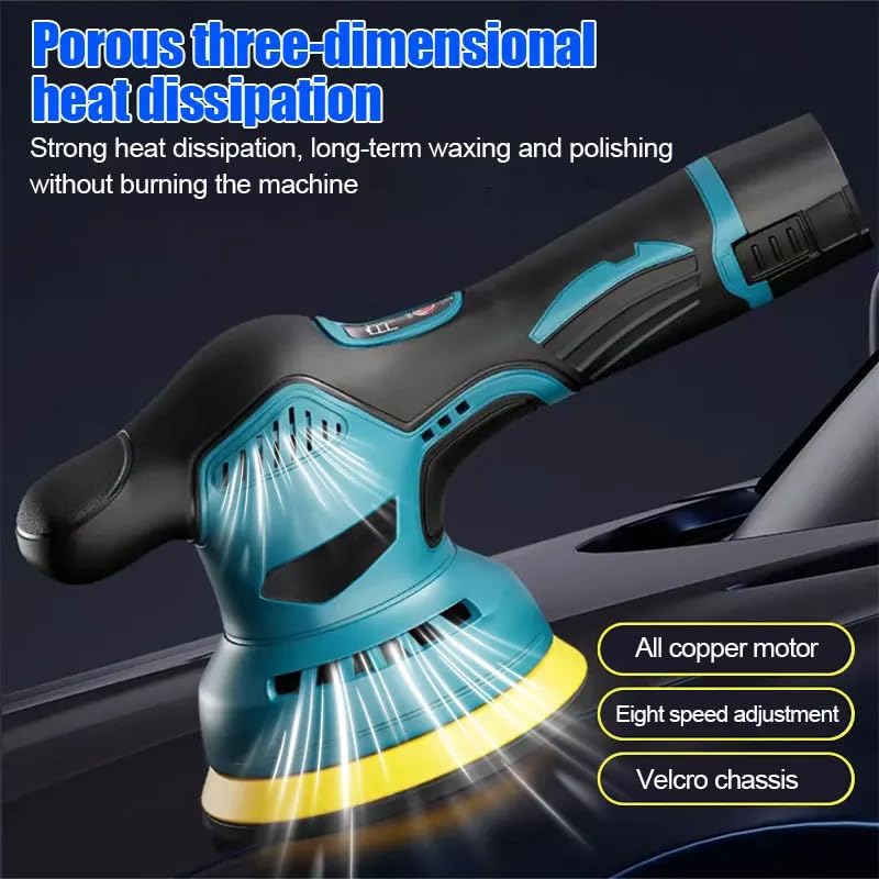 Cordless Car Buffer Polisher for Subaru Forester 2014 2015 2016 2017 2018, Variable Speed Car Polisher for Car Detailing, Low Noise Buffing Machine with Accessories