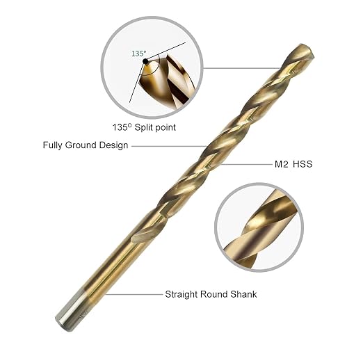 29PCS Drill Bit Set, M2 HSS, 135°Tip, Twist Jobber Length Drill Bit Kit for Hardened Metal, Cast Iron, Stainless Steel with Indexed Round Case,1/16"-1/2"
