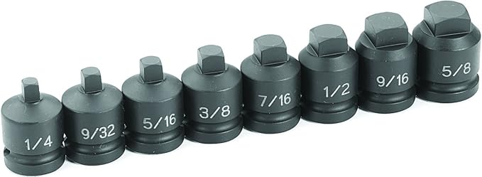 Grey Pneumatic (1308P) 1/2" Drive 8-Piece Pipe Plug Socket Set