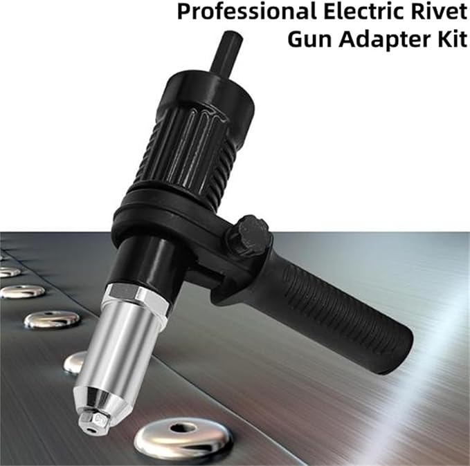 Professional Electric Rivet Gun Adapter Kit, Rivet Gun Tool Rivet Drill Attachment Power Drill Tool Kit, for Cordless Screwdrivers and Drills - Easy Processing for Pop Rivets
