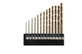 VCT 13pc Hex Shank Titanium Drill Bit Set (1/4" Hex Quick Change Shanks)