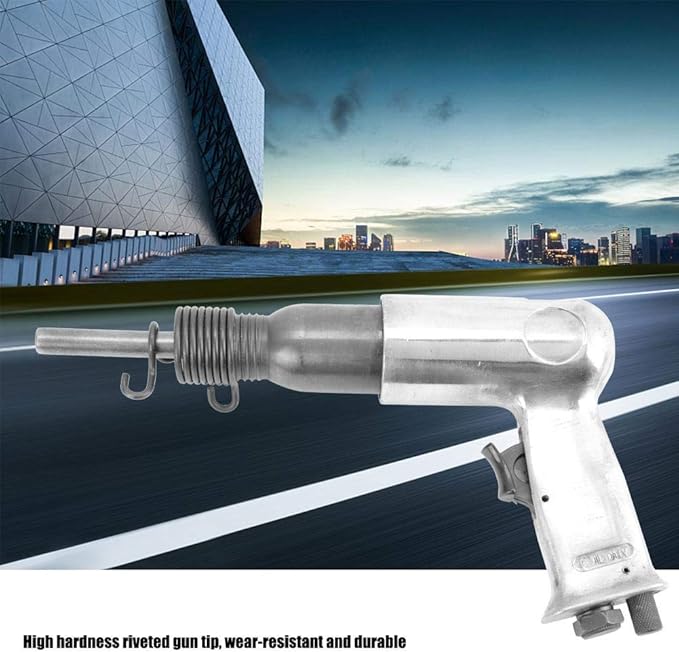 5.5cfm Riveting Gun,190 Type Handheld Air Riveter Gun Round Head Pneumatic Riveting Tool 1/4" Inlet,for Solid Rivet, Aluminum Nail, Iron Nail,