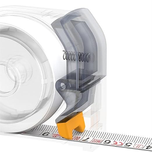 HOTO Self-Locking Tape Measure, Pocket-Size Retractable Measuring Tape, Dual Unit (Ft/m), Minimalist Design, Safe Non-Sharp, Great Stiffness, Shock-Absorbing Case, Cool Gadgets for Men, 10 Ft (3m)