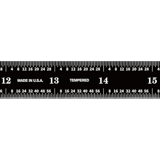 PEC Tools 24 Inch Flexible Metal Rule, Designed for High-Accuracy Industrial Environments, Made in USA