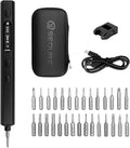 SEQURE ES666 Electric Screwdriver Set Cordless Rechargeable Screwdriver Auto/Sensor/Fixed Mode Precision Power Screwdriver with 30 Magnetic Bits 7 Torque Gears Max 2.2N.m Repair Tool for Electronics