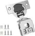 Chibery 8 Pack 1-5/16" Overlay 3D Soft Close Concealed Hinge for Face Frame Door, Smooth Slow Self Closing Hinges, Satin Nickel, Hidden 105° Open Angle Stainless Steel Hinge for Kitchen Cabinet Door