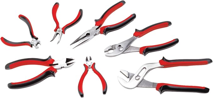 Performance Tool W30759 7-Piece Pliers Set with Cushion Grips