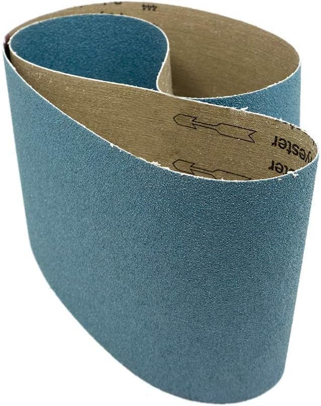 Benchmark Abrasives 6 x 48 Inch Sanding Belts with Zirconia Grains, Sand Paper for Metal Grinding, Sanding, Knife Polishing, Surface Blending Belt Sander Paper Belt for Woodworking (2 Pack), 80 Grit