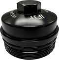 iFJF EC781 Oil Filter Cap Aluminum Black Replacement for Ford 6.0L 6.4L | for F250-F550 6.4L, Seamless Seamless-System Integration, 3K-5K Mile Routine Maintenance Ready, Fast Back-on-the-Road Setup