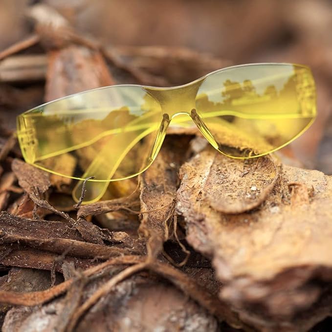 BISON LIFE Clear Safety Glasses – ANSI Z87.1 Scratch & Impact Resistant Wrap Around Eye Protection Goggles for Men & Women