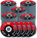 30 Pack Flap Discs 120 Grit, 4 1/2" x 7/8" for Angle Grinder,Type 29 Zirconia Grinding Wheel for Metal,Wood,Stainless Steel, Sheet Metal