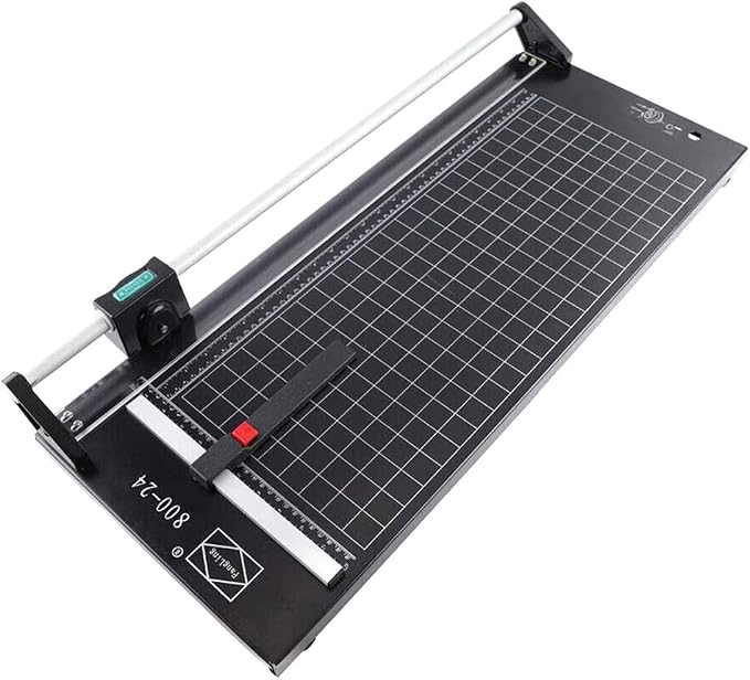 US Stock - 24 Inch Manual Precision Rotary Paper Trimmer, Sharp Photo Paper Cutter, Rotary Paper Cutter Trimmer