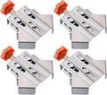 4-Piece Multipurpose 90 Degree Corner Clamp, Professional Stainless Steel Right Angle Clamp, Heavy Duty Woodworking Photo Framing Holder, Open Type for Drawers