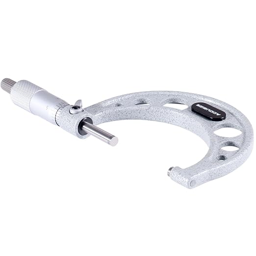 Accusize Industrial Tools 2-3" x 0.0001" Ultra-Precision Outside Micrometer, EG00-0003 | 2-3", Ultra-Precision, Carbide Tipped, M-Type, Resolution 0.0001", Ratchet Friction Thimble, Solid Storage Case