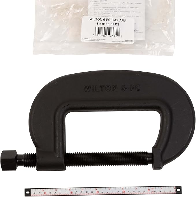 Wilton Brute Force C-Clamp, 6-7/16" Opening, 3-1/2" Throat, 27500 Lbs. Clamping Force (6 F.C.)