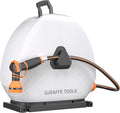 Giraffe Tools Retractable Heavy Duty Hose Reel, 5/8" x 92FT Automatic Rewind Garden Hose Reel with 360° Swivel Base, Ground Mounted for Lawn, Patio, Concrete Floor & Yard Watering