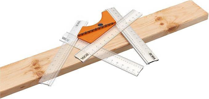 Bora 530416 QuickCut Circular Saw Guide with Rail & Angle Assist – All-in-One Woodworking Tool, 16" Durable Aluminum, (35.5cm) Guide Rail