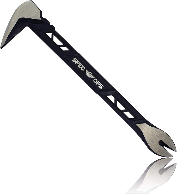 Spec Ops Tools Nail Puller Cats Paw Pry Bar, High-Carbon Steel, for Woodworking & Remodeling, 10 Inch