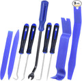9Pcs Auto Trim Removal Tool Kit with Plastic Pry Tool, Fastener Clip Pliers, Car Interior Panel Door Window Removal Tools, Clip Remover Tool with Precision Hook and Pick Set for Automotive