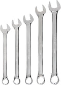 TEKTON Combination Wrench Set, 5-Piece | WCB90214 | (34 - 50 mm, Common Sizes), Chrome Finish