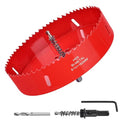 6-3/8 Inch / 162mm Hole Saw for Wood, Plastic Board, Ceiling,Drywall, and Metal Sheet - HSS Bi-Metal Hole Cutter with Pilot Drill Bit