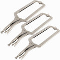 3PCS 18 Inches C-clamp Locking Pliers with Swivel Pads, Locking Clamp Pliers, Welding Clamps for Wood Working and Welding