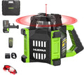 Huepar Electronic Self-Leveling Rotary Red Laser Level Kit - 360 Horizontal Laser Beam Interior/Exterior Rotating Laser Level Tool with Receiver, Protective Glasses, Hard Case RL300HR