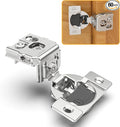 Chibery 60 Pack 1-5/16" Overlay 4D Soft Close Concealed Hinges for Face Frame Door, Adjustable Closing Speed, Smooth Slow Self Close Hinges, Satin Nickel, 105° Open Angle Stainless Steel Cabinet Hinge