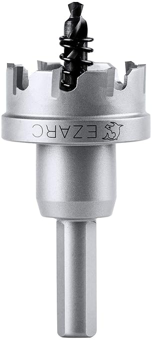 EZARC Carbide Hole Saw Heavy Duty, Hole Cutter for Stainless Steel, Sheet Metal 1-7/16" 37mm