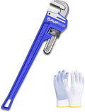 24 Inch Pipe Wrench | Plumbers Wrench, Heavy Duty Plumbing Tools | Forged from High Carbon Steel | Suitable for Water Pipes, Plumbing, Fire Protection Pipe Tools