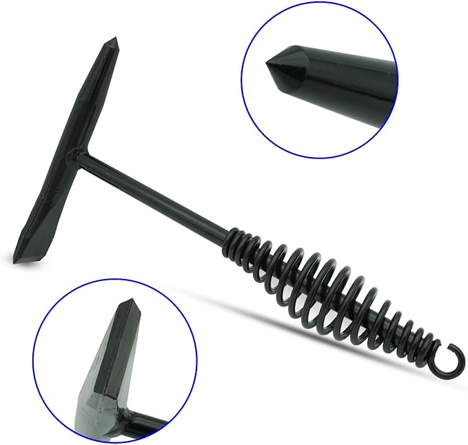 VASTOOLS Welding Chipping Hammer with Coil Spring Handle,10.5",Cone and Vertical Chisel, Cone and Cross Chisel, 10" Wire Brush
