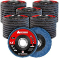 50 Pack 40 Grit Zirconia Flap Discs 4.5" x 7/8" T27 for 4 1/2 Inch Angle Grinder Flap Wheels Heavy-Duty Grinding & Sanding Discs for Metal, Wood, Stainless Steel