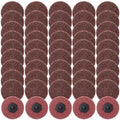 50 Pcs 2 Inch Sanding Discs Red Quick Change Sanding Discs Nylon Surface Conditioning Grinder Wheels for Angle Grinder, Stock and Rust Removal, Grinding, Deburring