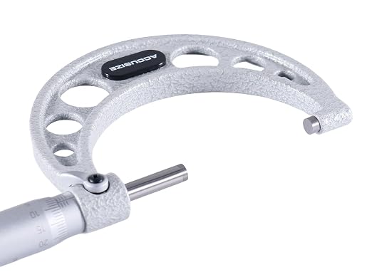 Accusize Industrial Tools Outside Micrometer, 50-75mm, EG00-0075 | 50-75mm, Ultra-Precision, Carbide Tipped, M-Type, Resolution 0.01mm, Ratchet Friction Thimble, Solid Storage Case