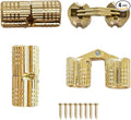 8mm Invisible Brass Barrel Hinges Hidden 180 Degree Opening Angle for DIY Jewelry Box Hand 4 pcs