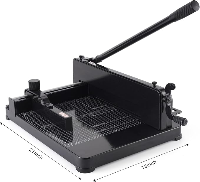Heavy Duty Paper Cutter,12 inch Guillotine Paper Cutter,Guillotine Paper Cutters and Trimmers Cards Leather with Metal Base for Office Home School (Black, a4)
