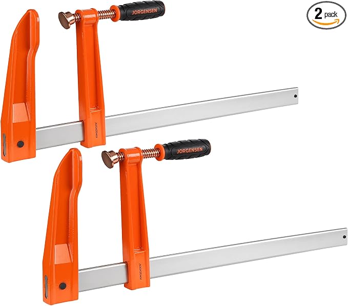 Jorgensen 24-Inch Deep-Reach Throat Bar Clamps, 7" Throat Depth, 2-Pack