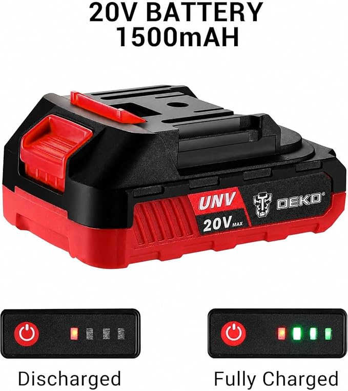 Power Drill Cordless: DEKO PRO Cordless Drill 20V Electric Power Drills Set Tool for Women with Battery and Charger 20 Volt Drills Driver Kit Red
