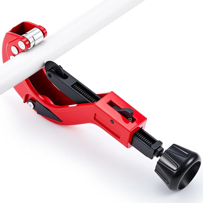 Teenyyou Heavy Duty Tubing Cutter for Plastic Pipe 1/4" to 2-5/8" Manual Aluminum Pipe Cutter Tool with Blade for Cutting Plastic PPR PE Tubes