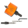 2-1/4 Inch Hole Saw with Arbor for Wood Metal Plastic, 2.25 in Bimetal Hole Cutter, Fast Chip Removal, Smooth Flat Drilling Edge