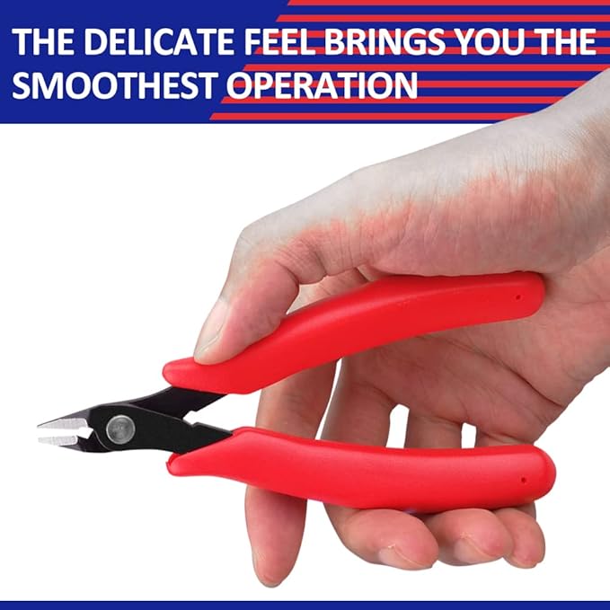 stedi 5.3-inch Model Nipper, with Sharp Double-Edged Blades,Plastic Model Tools,Used for Gundam Plastic Model Repair, Clean Cutting and Precision Cutting, Red