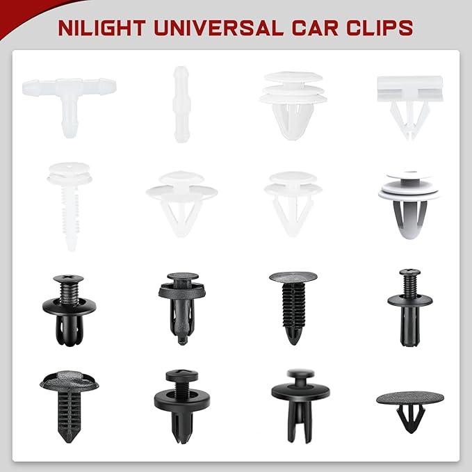 GOOACC 1001PCS Universal Car Clips Mixed Auto Bumper Fender Trim Door Panel Shield Engine Cover Retainer Rivet Push Clips with fastener remover for GM Ford Chrysler Toyota Lexus Honda Acura Dodge Jeep