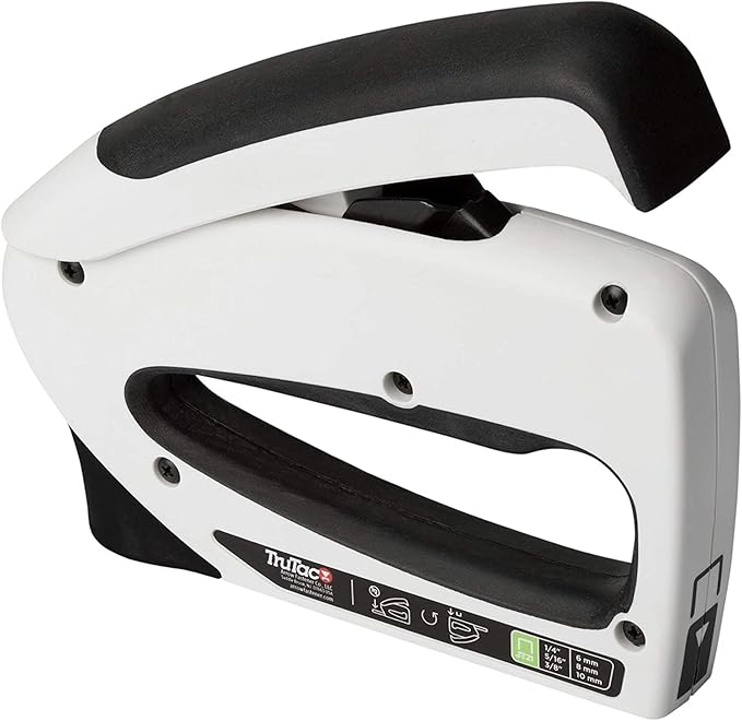 Arrow TT21 TruTac Forward Action Staple Gun, Manual Push Stapler for Upholstery, Crafts, Decorating, and Repairs, Fits JT21 Thin Wire Staples