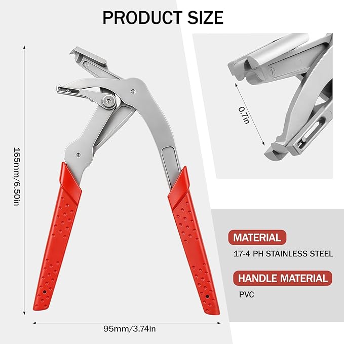 Car Clip Pliers, Auto Fastener Clip Removal Pliers, Panel Clip Removal Tool with100Pcs Car Push Retainer Clips for Removing Automotive Plastic Clips,Trim Bumpers,Door Panels,Rivets & Interior Panels