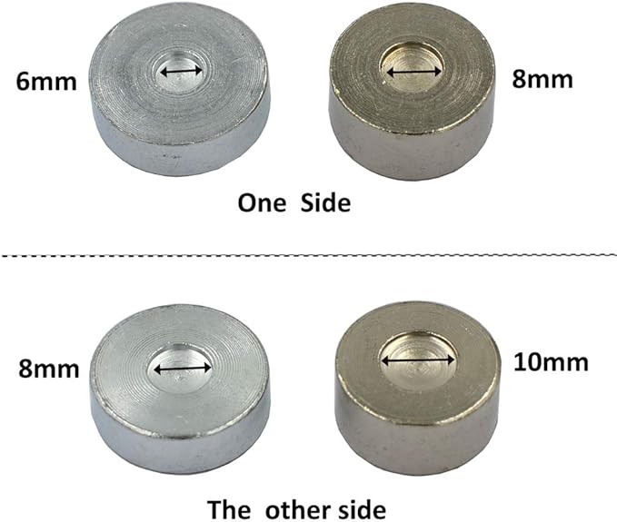DGOL 7 pcs Metal Domed Rivet Fixing Setting Tool Spike Rivets Setter