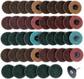 S SATC 45Pcs Sanding Disc 3 Inch Quick Change Discs 1Pcs 1/4” Shank Holder Fine Medium Coarse for Die Grinder Sanding Disc Polish Rust Wood Sanding