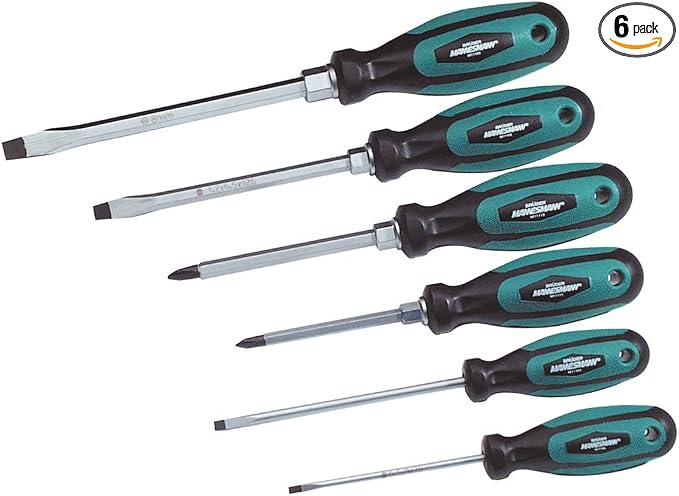 Brüder Mannesmann Werkzeug M11113-6 Screwdriver Set of 6 in Accordance with DIN