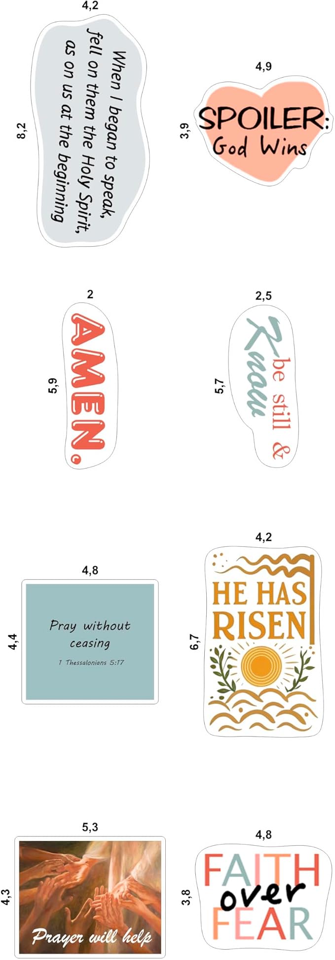 100Pcs Christian Religious Stickers - Prayer Board Supplies Kit for Women - Christian Gifts, Party Supplies - Faith, Praying Stickers- Gift for Women & Men